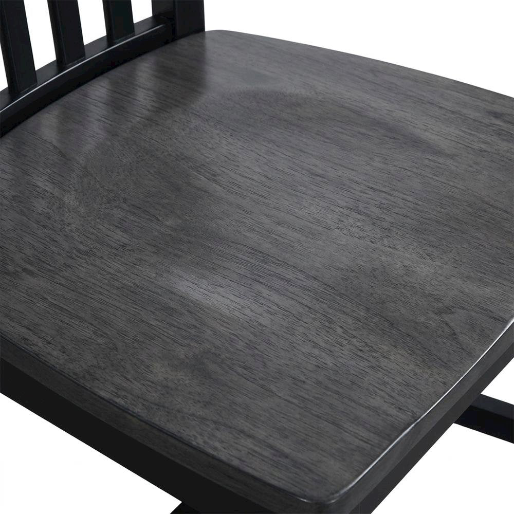Solid Hardwood Dining Chair with Tall Mission Back for Dining Room