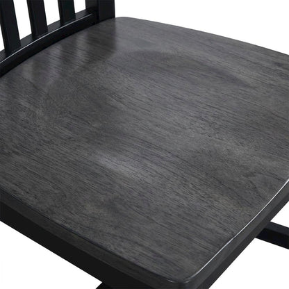 Solid Hardwood Dining Chair with Tall Mission Back for Dining Room
