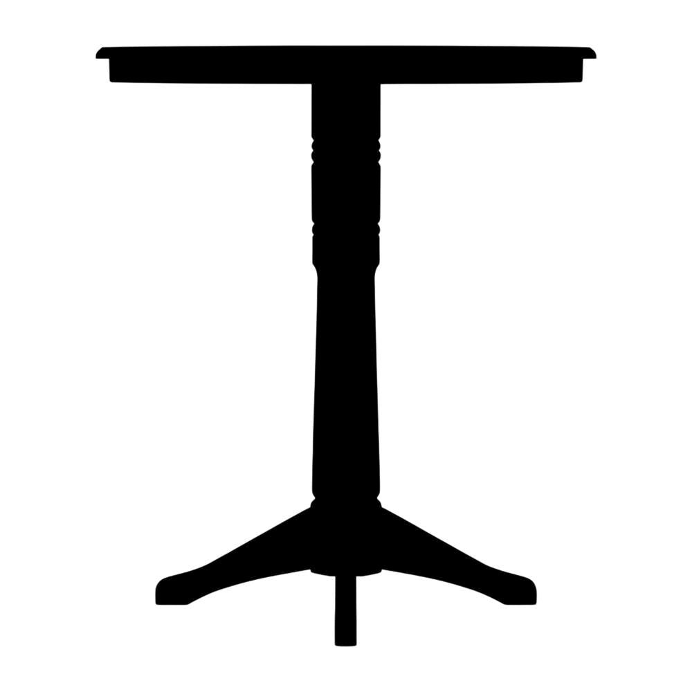 Black 36-Inch Round Pedestal Table with Sturdy Design and Elegant Finish
