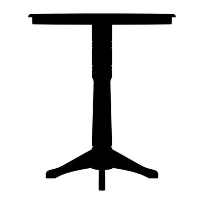 Black 36-Inch Round Pedestal Table with Sturdy Design and Elegant Finish
