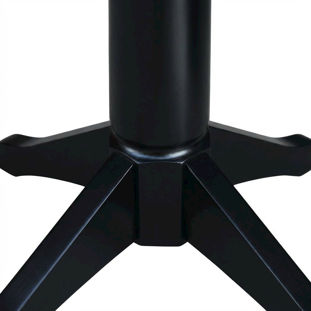 Black 36-Inch Round Pedestal Table with Sturdy Design and Elegant Finish