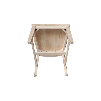 Set of Two Solid Wood Audrey Dining Chairs, Unfinished