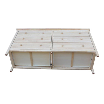 Dresser With 6 Drawers, Unfinished
