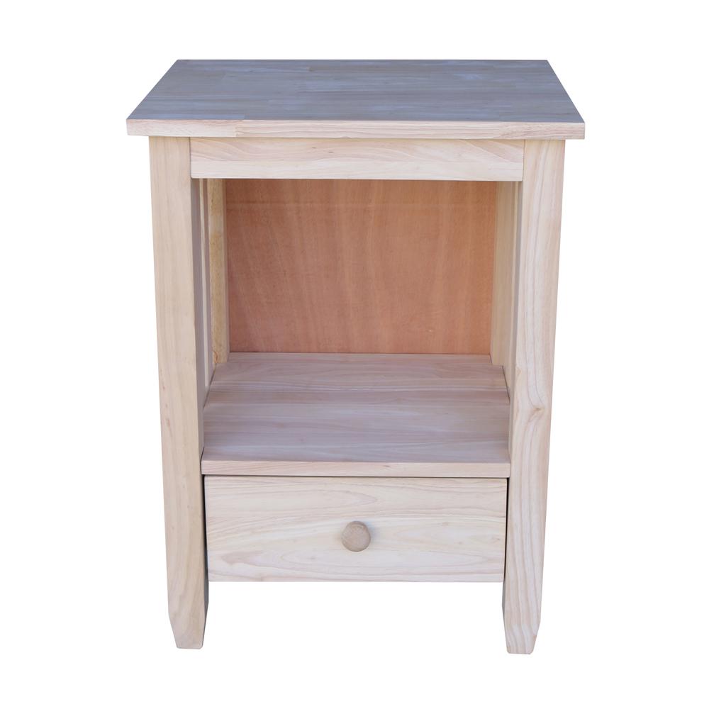 Mission Tall End Table Includes Drawer , Unfinished