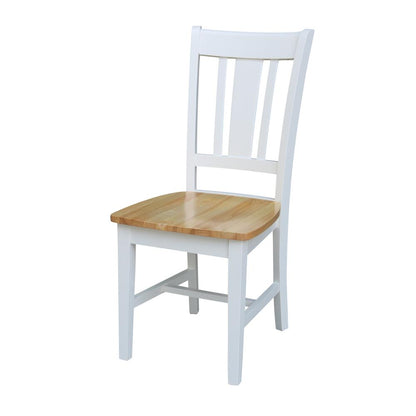 San Remo Splatback Chair, Set of 2, White/Natural