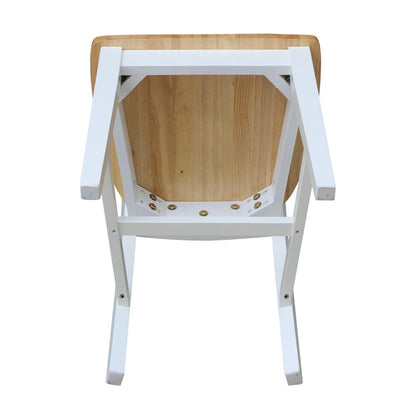 San Remo Splatback Chair, Set of 2, White/Natural