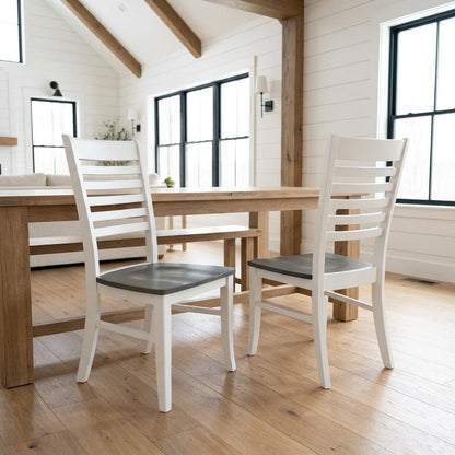 Solid Wood Ladder Back Dining Chair for Kitchen and Dining Room