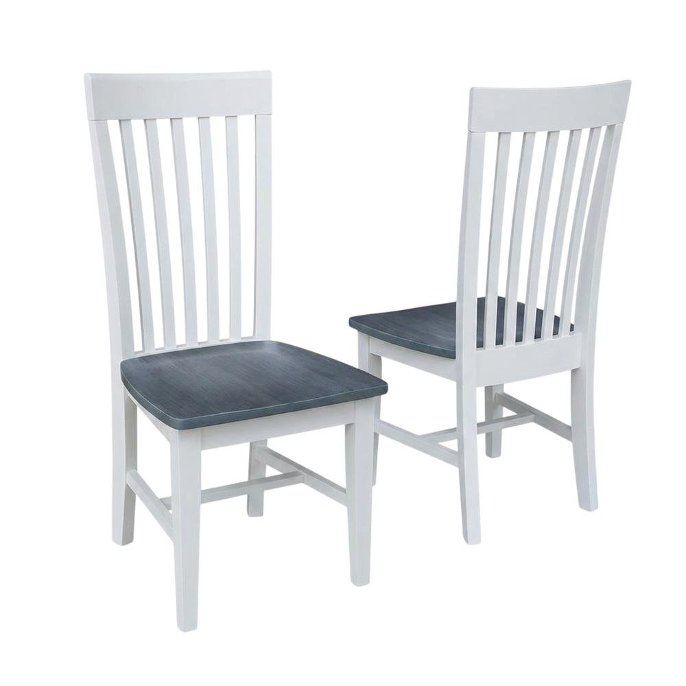 Solid Wood Dining Chairs with Tall Mission-Style Back for Kitchen Table