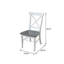 Solid Wood X-Back Dining Chair for Farmhouse Kitchen or Dining Room
