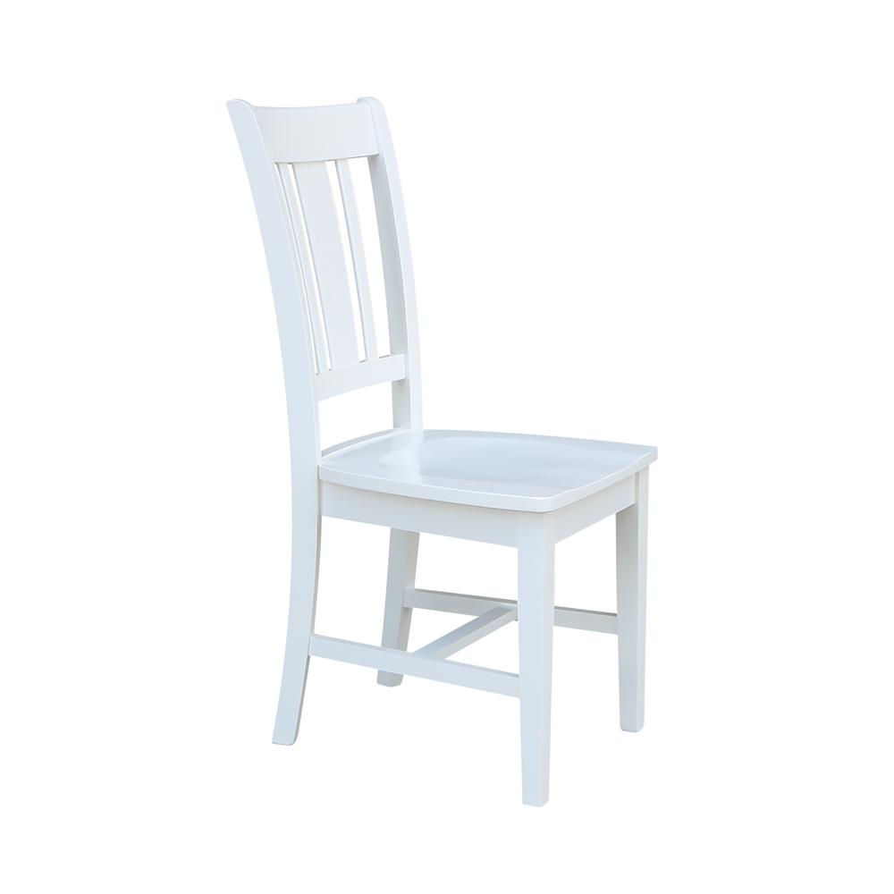 Set of Two San Remo Splatback Chairs, White