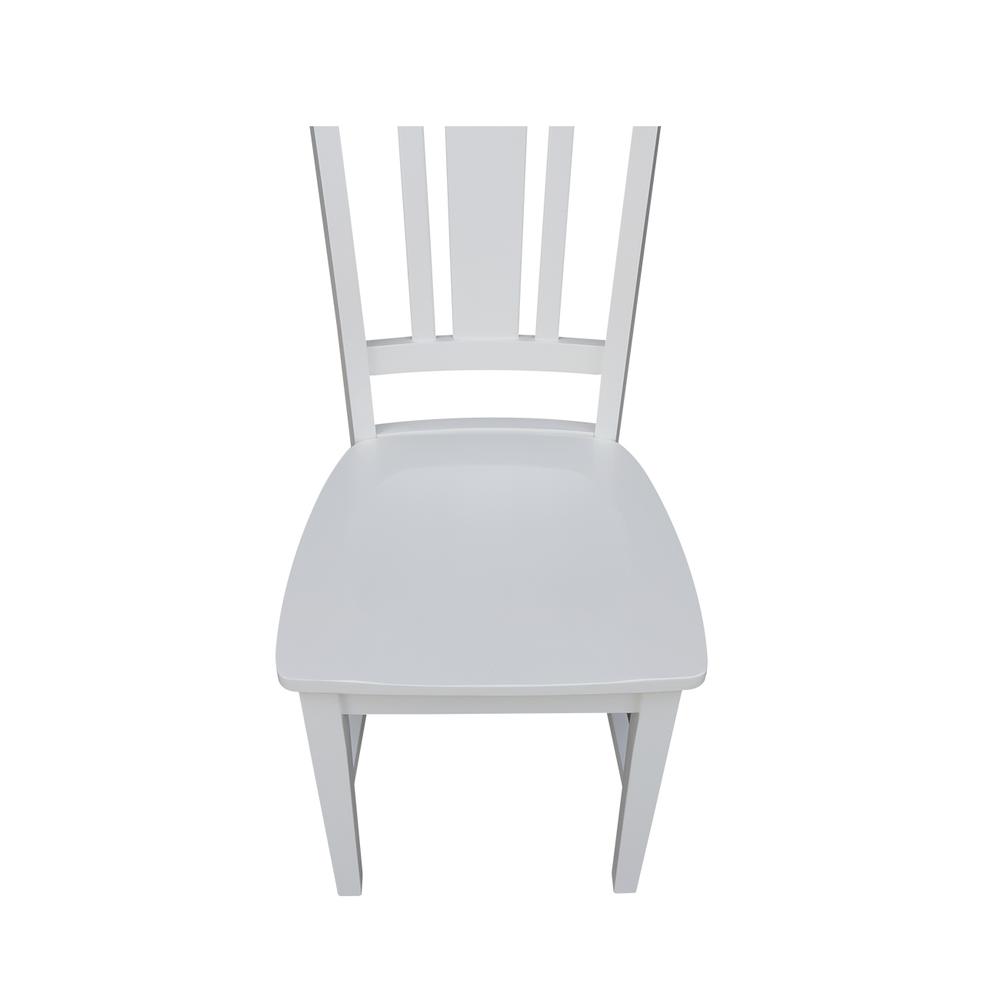 Set of Two San Remo Splatback Chairs, White