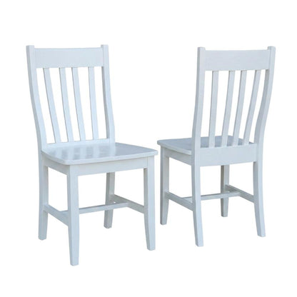 Hardwood Cafe Dining Chairs for Kitchen Table, Set of Two, Dining Room