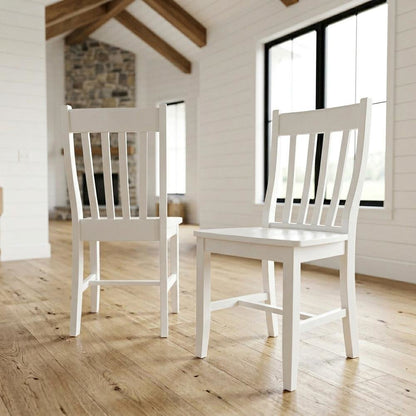 Hardwood Cafe Dining Chairs for Kitchen Table, Set of Two, Dining Room