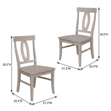 Solid Hardwood Dining Chairs with Washed Finish for Dining Room
