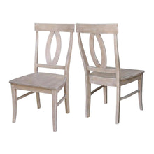 Solid Hardwood Dining Chairs with Washed Finish for Dining Room