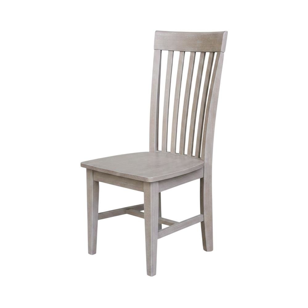 Hardwood Mission Dining Chairs with Washed Finish, Set of Two for Dining Room