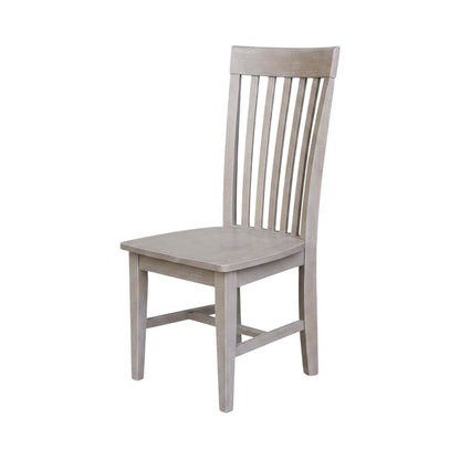 Hardwood Mission Dining Chairs with Washed Finish, Set of Two for Dining Room