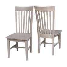 Hardwood Mission Dining Chairs with Washed Finish, Set of Two for Dining Room
