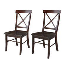 Solid Wood X-Back Dining Chair, Farmhouse Kitchen Chair for Dining Room