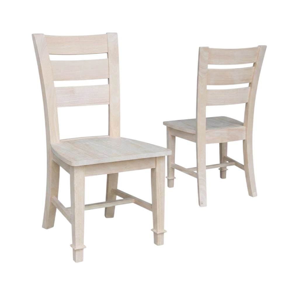 Tuscany Unfinished Hardwood Dining Chairs for Kitchen or Dining Room