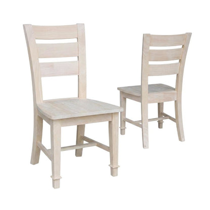 Tuscany Unfinished Hardwood Dining Chairs for Kitchen or Dining Room