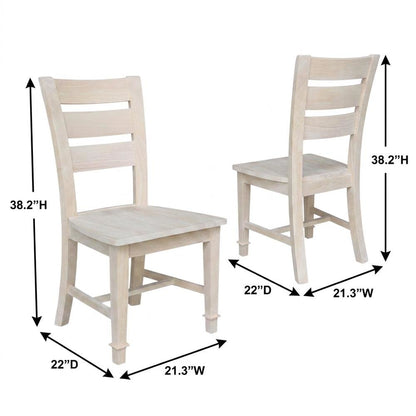 Tuscany Unfinished Hardwood Dining Chairs for Kitchen or Dining Room
