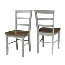 Madrid Ladderback Solid Wood Dining Chairs for Kitchen and Dining Room, Set of 2