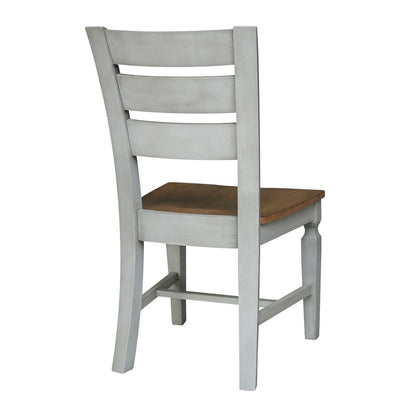 Vista Ladderback Chairs, Set of 2, Hickory/stone