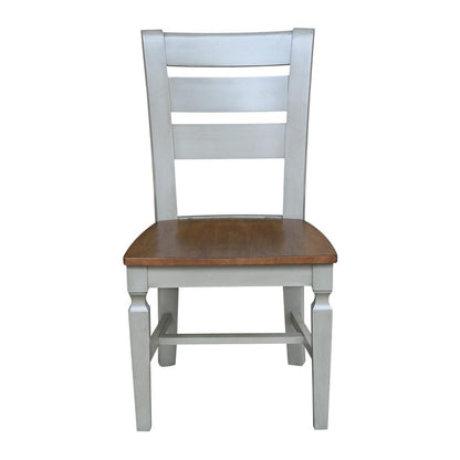 Vista Ladderback Chairs, Set of 2, Hickory/stone