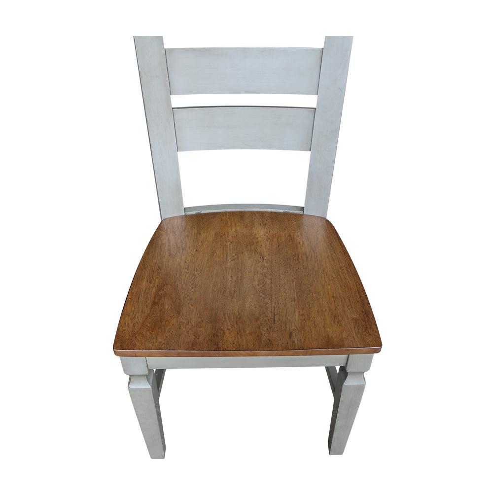 Vista Ladderback Chairs, Set of 2, Hickory/stone