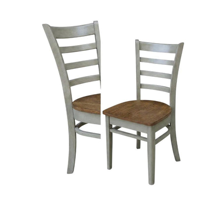 Hardwood Side Chair with Wipe-Clean Seat for Living Room or Dining
