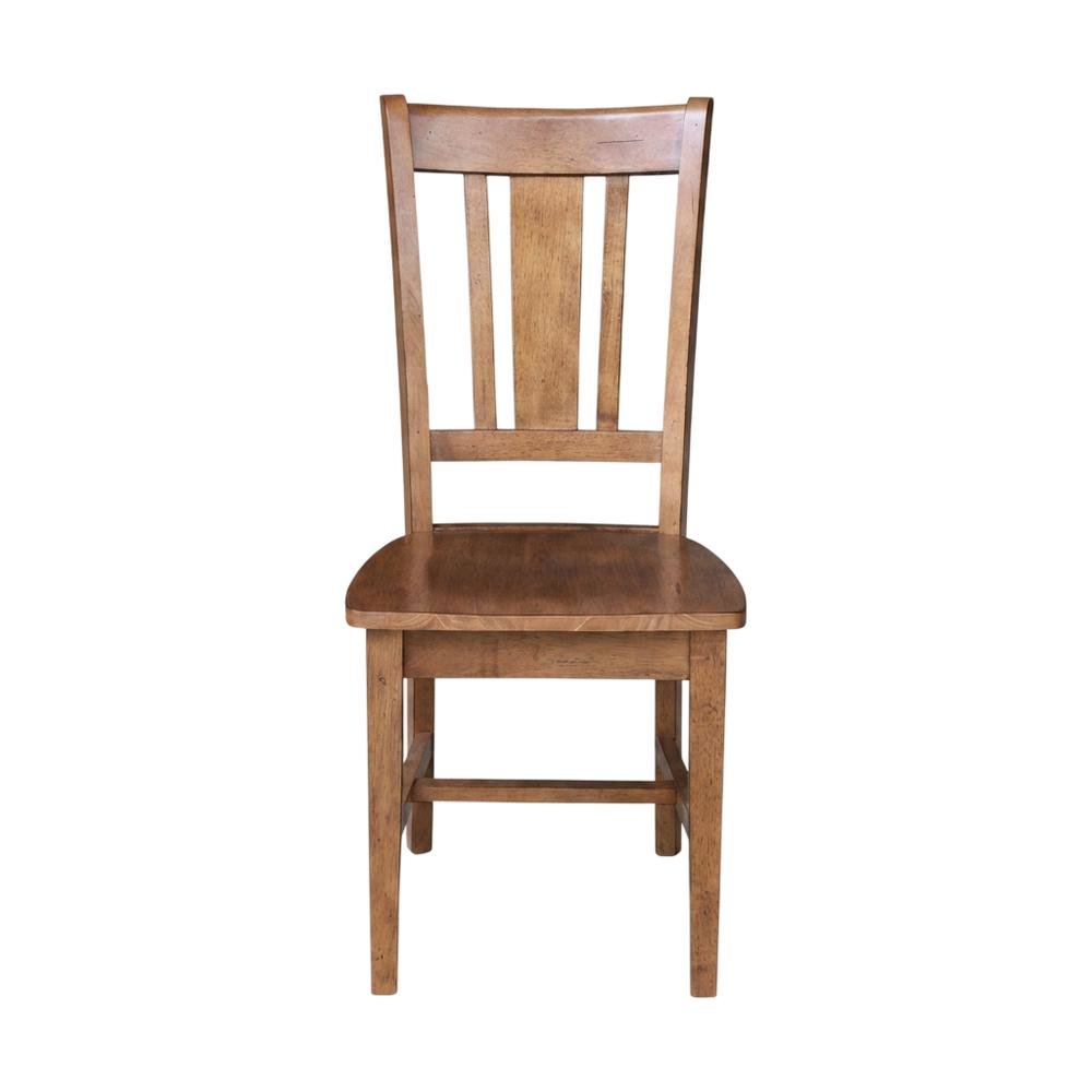 Hardwood Dining Chair with Distressed Splatback for Kitchen and Dining Room