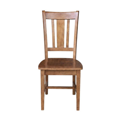Hardwood Dining Chair with Distressed Splatback for Kitchen and Dining Room