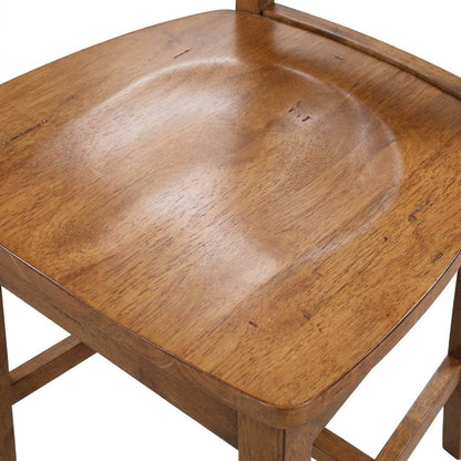 Hardwood Dining Chair with Distressed Splatback for Kitchen and Dining Room