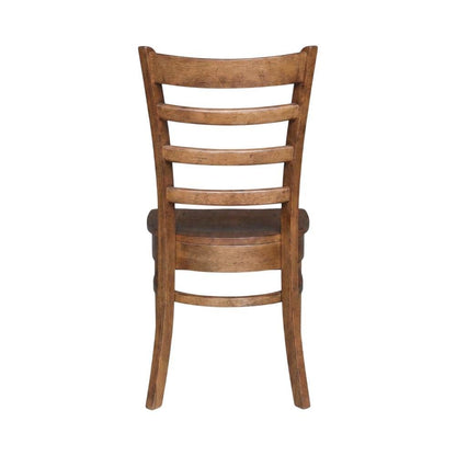 Solid Hardwood Side Chair with Distressed Finish for Dining Room
