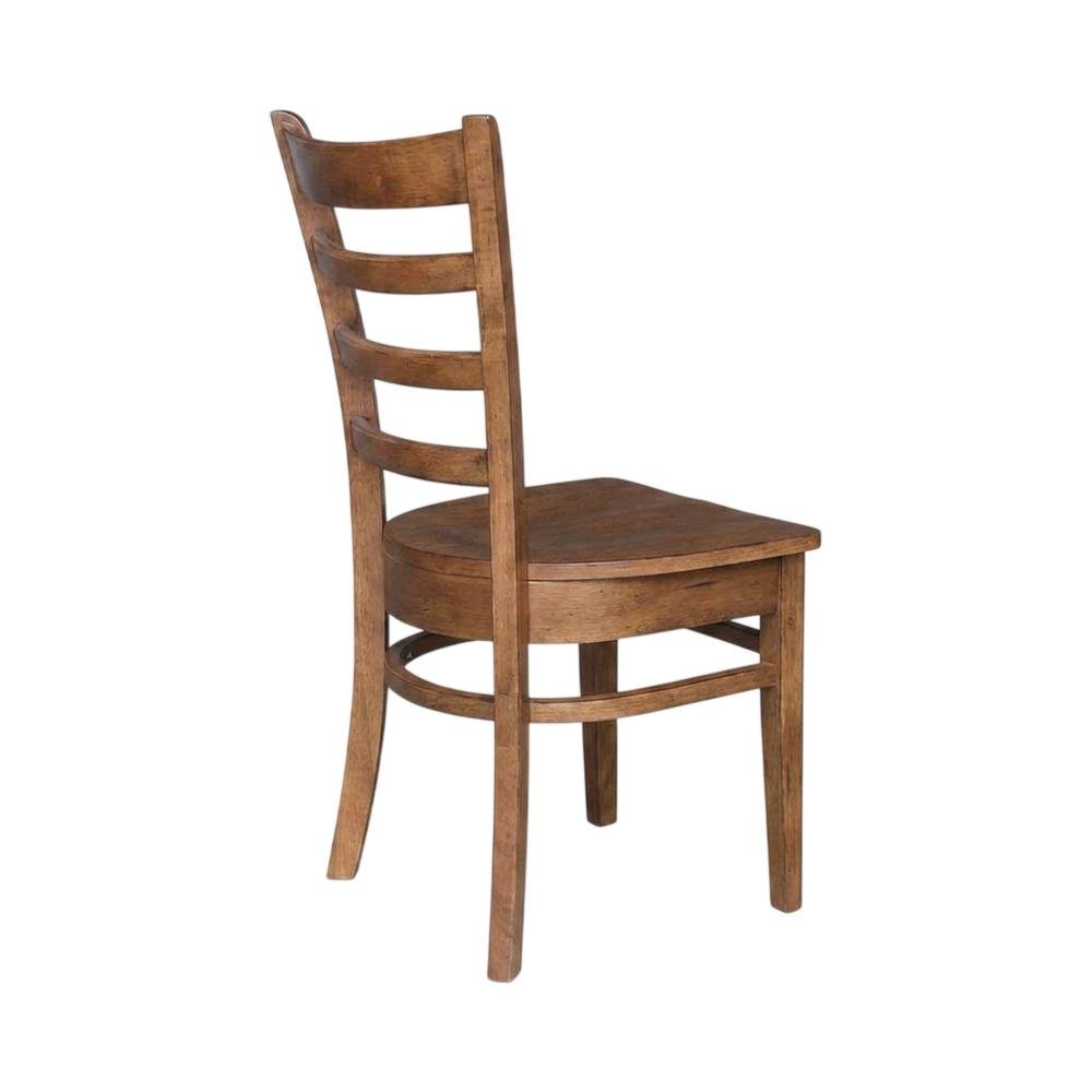 Solid Hardwood Side Chair with Distressed Finish for Dining Room