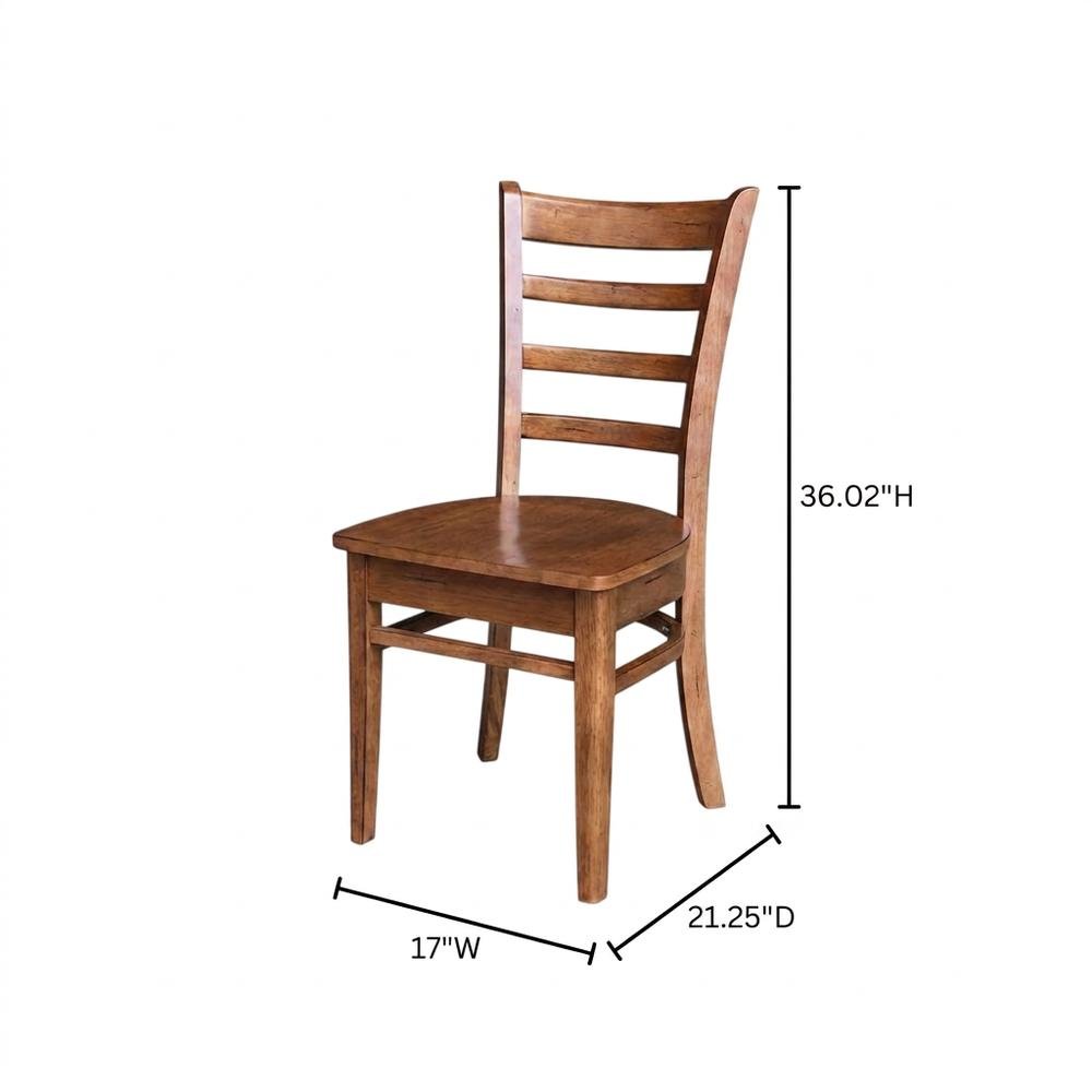 Solid Hardwood Side Chair with Distressed Finish for Dining Room