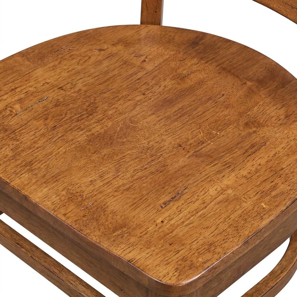 Solid Hardwood Side Chair with Distressed Finish for Dining Room