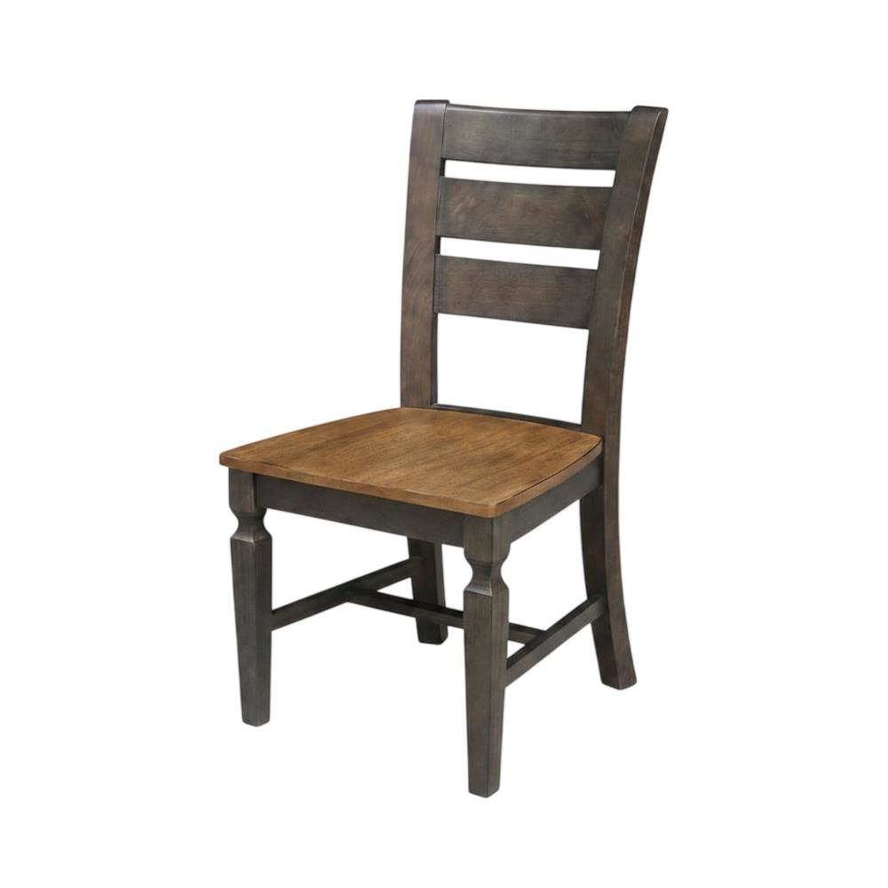 Solid Wood Ladderback Farmhouse Dining Chairs for Dining Room, Set of 2