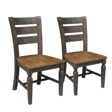 Solid Wood Ladderback Farmhouse Dining Chairs for Dining Room, Set of 2
