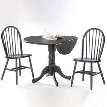 Windsor 37" High Spindleback Chair - Plain Legs, Black