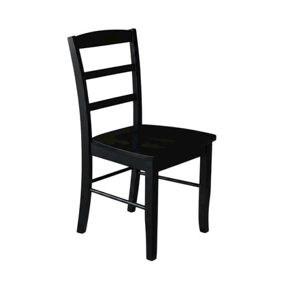 Solid Wood Ladderback Dining Chairs for Kitchen and Dining Room, Set of 2