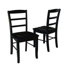 Solid Wood Ladderback Dining Chairs for Kitchen and Dining Room, Set of 2