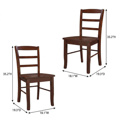 Madrid Ladderback Hardwood Dining Chair for Kitchen or Dining Room