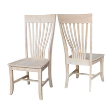 Unfinished Solid Hardwood Dining Chairs for Kitchen or Dining Room, Set of 2