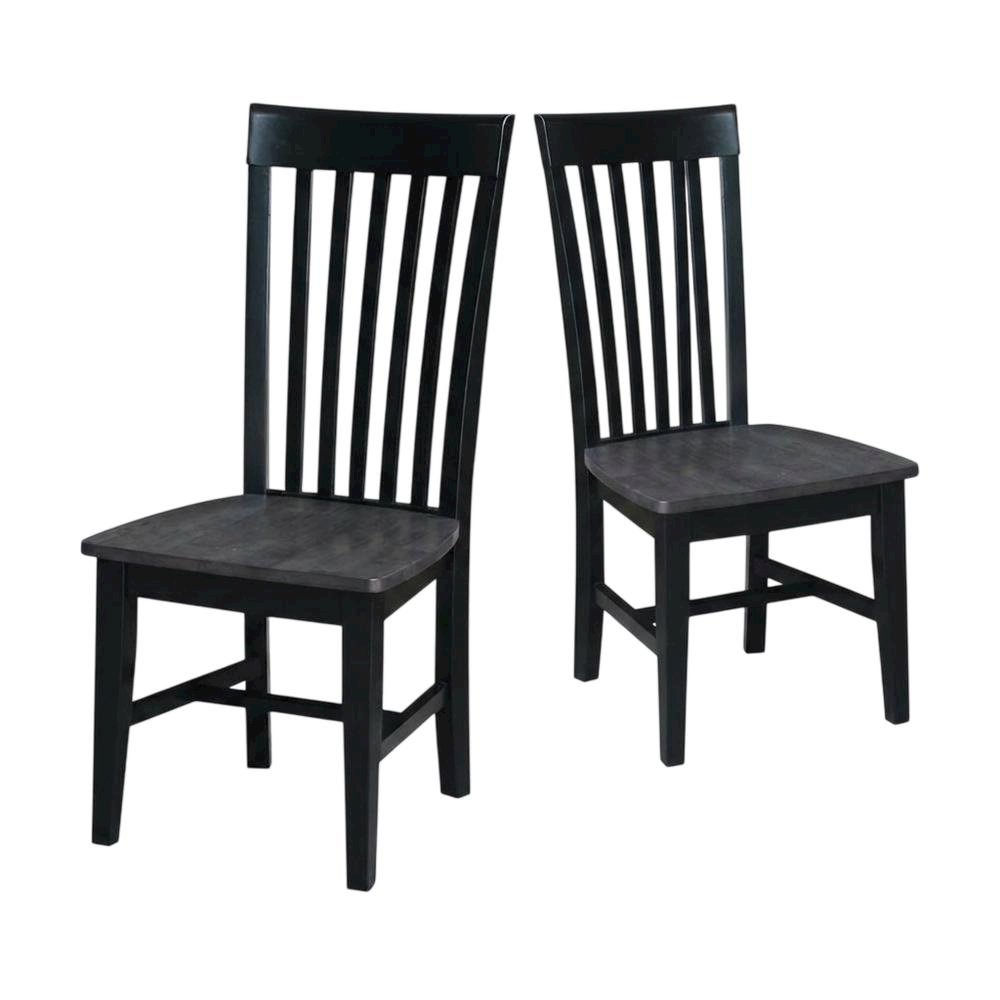 Solid Hardwood Dining Chair with Tall Mission Back for Dining Room