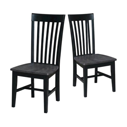 Solid Hardwood Dining Chair with Tall Mission Back for Dining Room