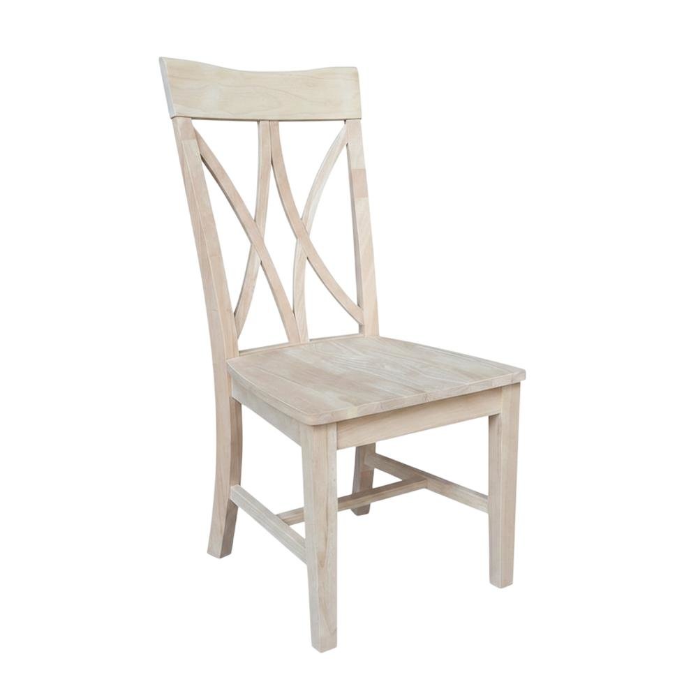 Parawood Traditional Wooden Dining Chairs for Kitchen Table, Unfinished