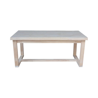 Live Edge Solid Wood Coffee Table, Unfinished