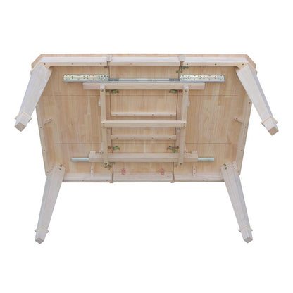 Tuscany Butterfly Leaf Dining Table, Unfinished